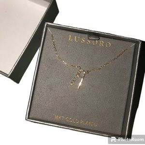 Lussoro 18kt Gold Plated “A” Initial Necklace